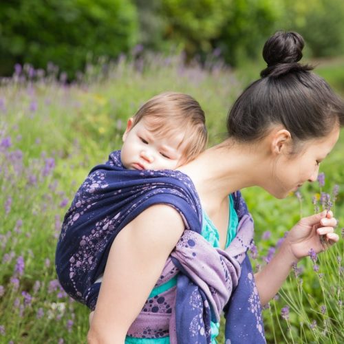 Blossoms Twilight Tourbillon Woven Wrap Baby Carriers