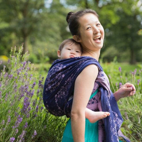 Blossoms Twilight Tourbillon Woven Wrap Baby Carriers