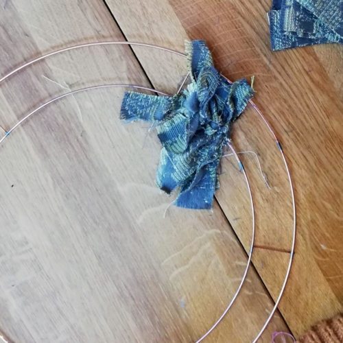 wrap scrap rag wreath