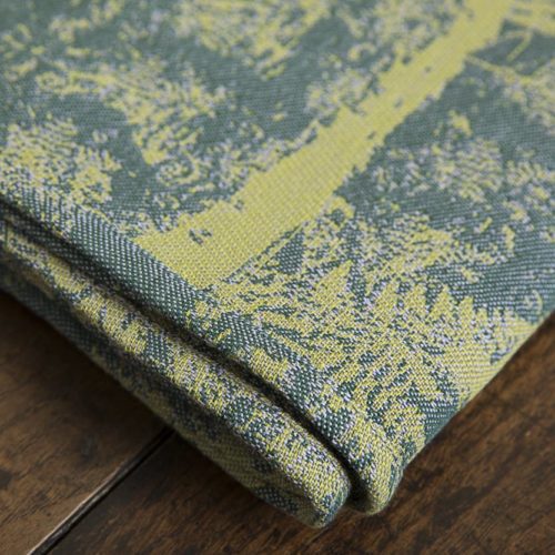 blue and green 100% organic cotton woven wrap