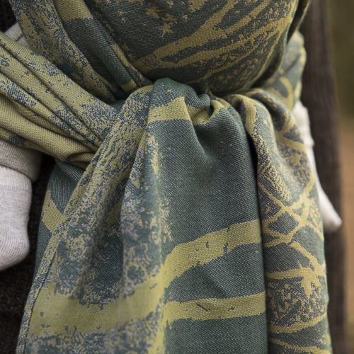 blue and green 100% organic cotton woven wrap