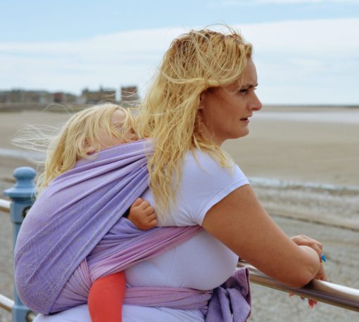Astral Pink Moon Curves of Pursuit Woven Wrap Baby Carriers - Image 14