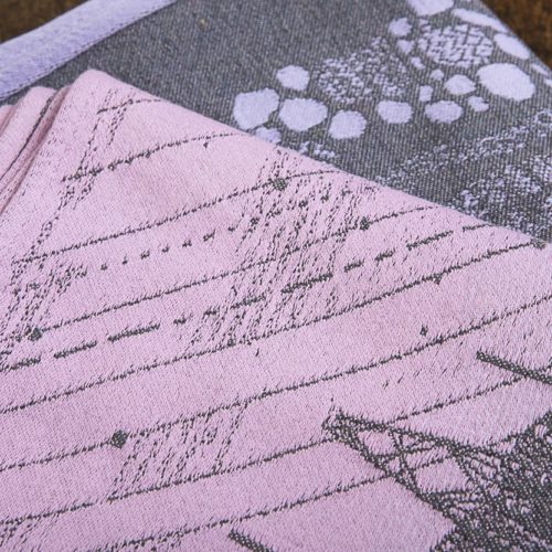 Alternative view of Greystoke Pink Moon Winter Hill Woven Wrap Baby Carriers