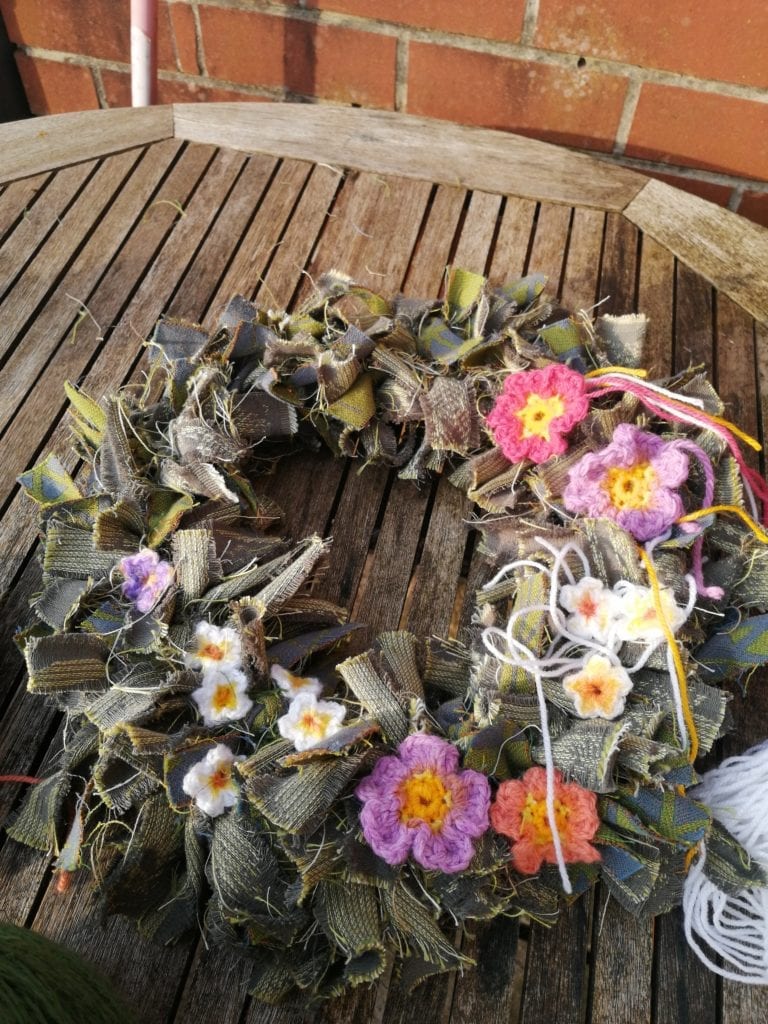 Wrap Scrap Project: Springtime Rag Wreath