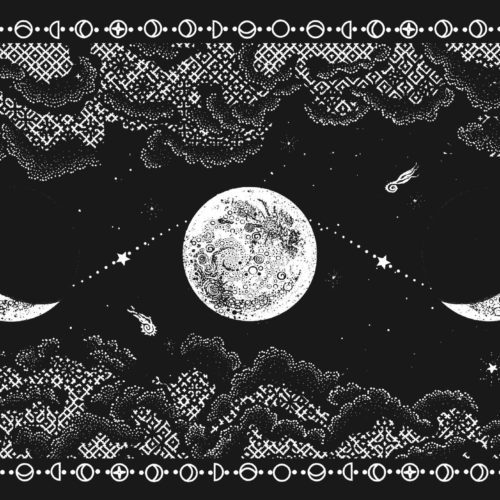 Dark grey Nocturne blanket mockup