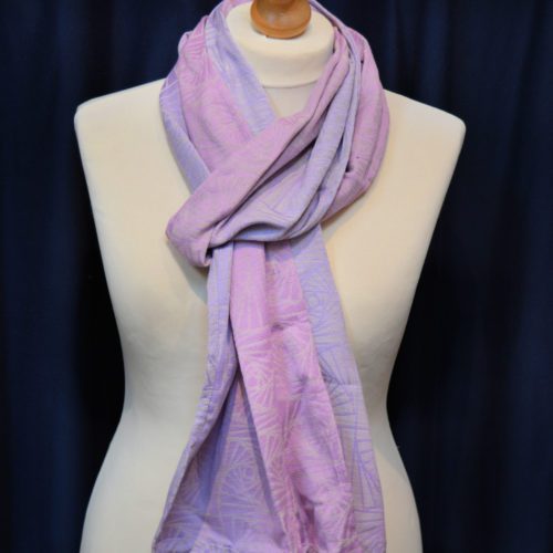 Flat Scarf from Astral Pink Moon Curves of Pursuit