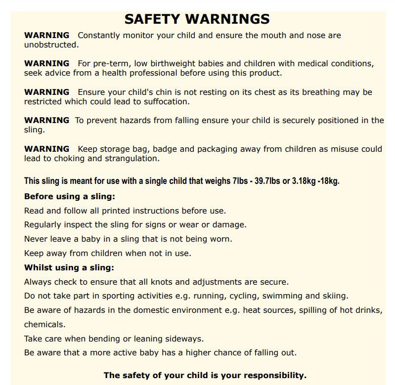 safety text
