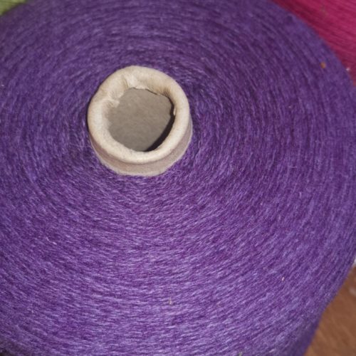 purple yarn cone