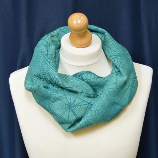 Full Wrap Width Cowl from Larimar Chryso Gossamer (1)