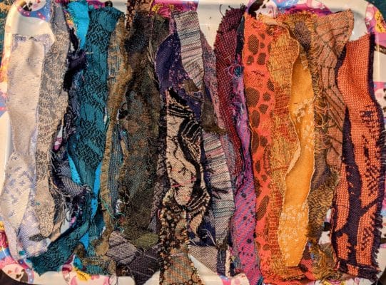 arrange your fabric strips