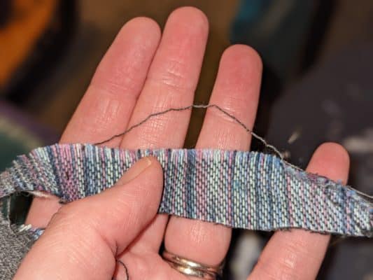 cut strips of cloth