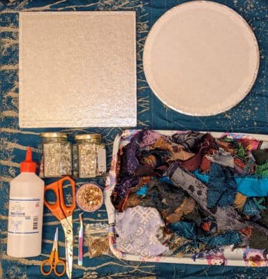 the equipment you'll need to make a fabric collage
