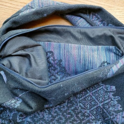 cosmic ash charters moss babywearing bag interior