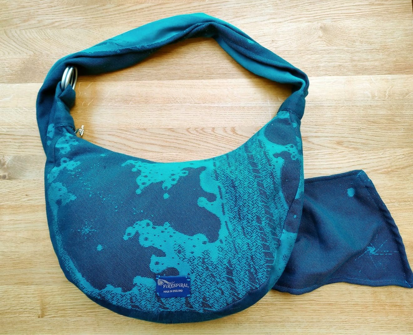Babywearing Bag from Tempest Chryso Seafoam ⋆ Firespiral Slings