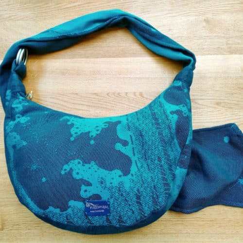 tempest cyano seafoam babywearing bag