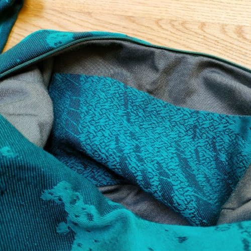 tempest cyano seafoam babywearing bag interior