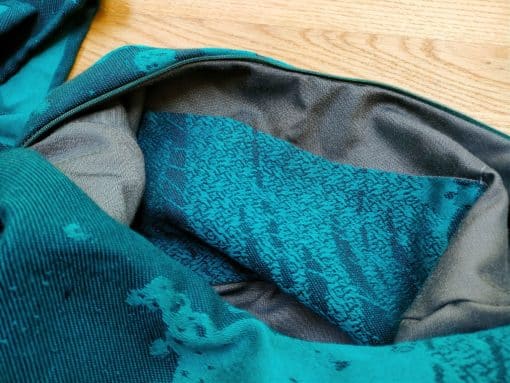 tempest cyano seafoam babywearing bag interior