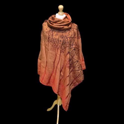 Oak Wren Poncho from Vixen Ember Birch Trees