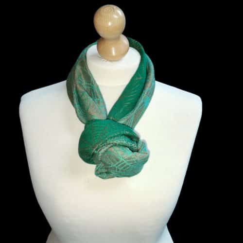 Double Loop scarf from Spellweaver Evergreen Gossamer - light side