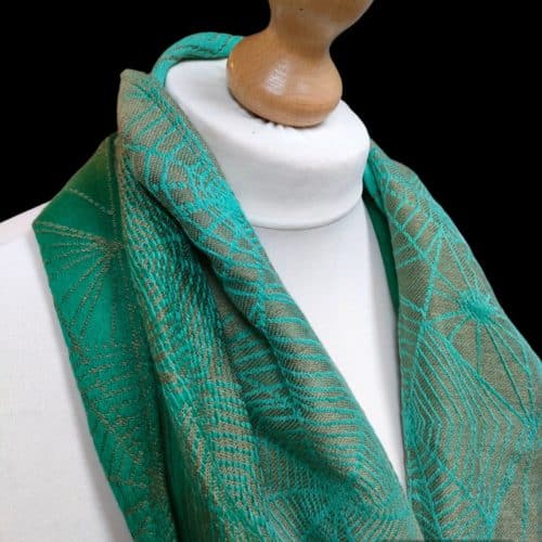 Double Loop scarf from Spellweaver Evergreen Gossamer - light side