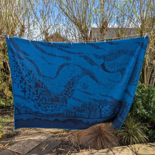 Deep Ocean Murmuration King Size Blanket