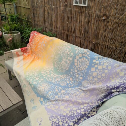 Refraction Labyrinth: king size blanket