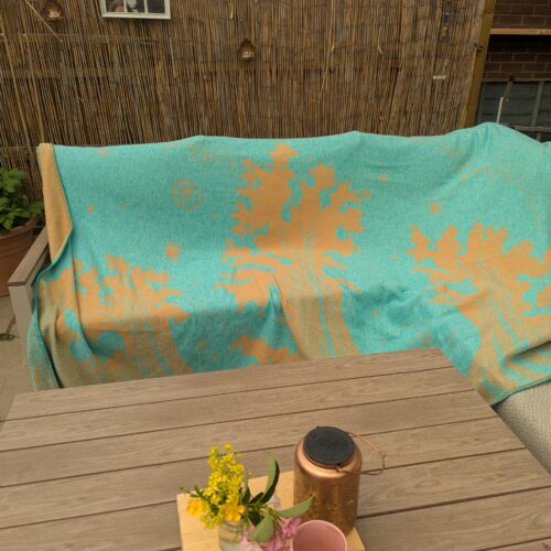 Cove Sunrise Seafoam: king sized blanket