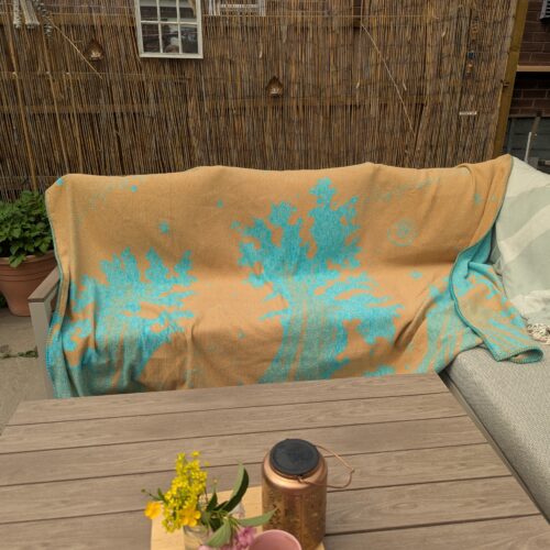 Cove Sunrise Seafoam: king sized blanket