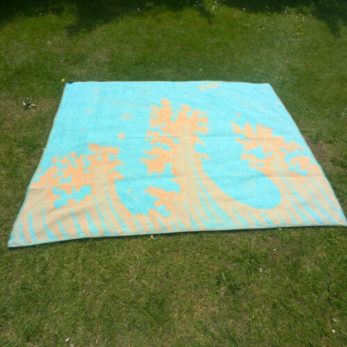 Alternative view of Cove Sunrise Seafoam: king sized blanket