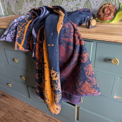 Ostara Twilight Birch Trees: King Size Blanket