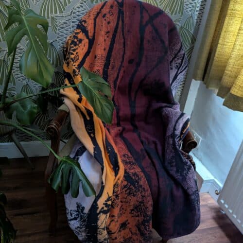 Ostara Twilight Birch Trees: King Size Blanket